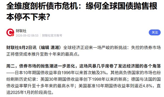 惊雷再至！全球债市遭遇抛售风暴，潜在风险究竟有多深？
