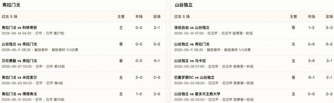 半全场分析：弗拉门戈主场后程发力，山谷独立难挡强势攻势